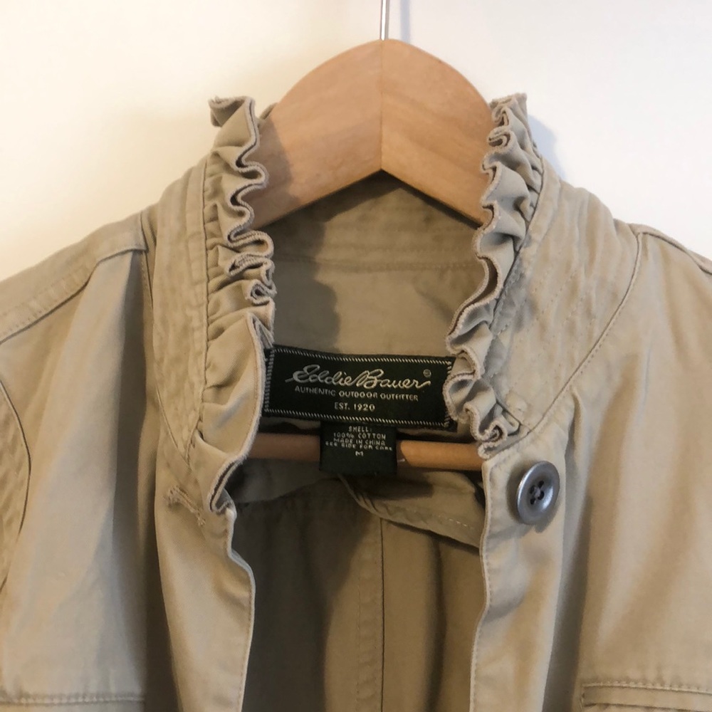AWESOME! Eddie Bauer tan coat. 100% cotton!